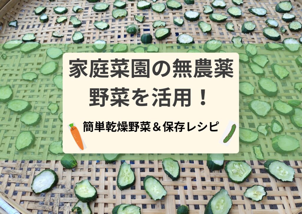 家庭菜園の無農薬野菜を活用！